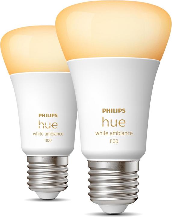 Actual product image Philips Hue White Ambiance (E27, 11 W, 1100 lm, 2 x, F)