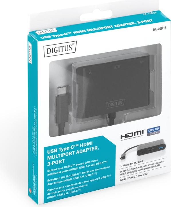 Produktbild Digitus USB Type-C zu (USB-C, 3 Ports)