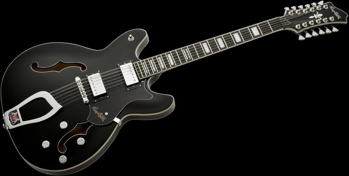 Image du produit Hagstrom Guitare électrique, Viking DLX, Black Gloss, 12 cordes (Guitare électrique)