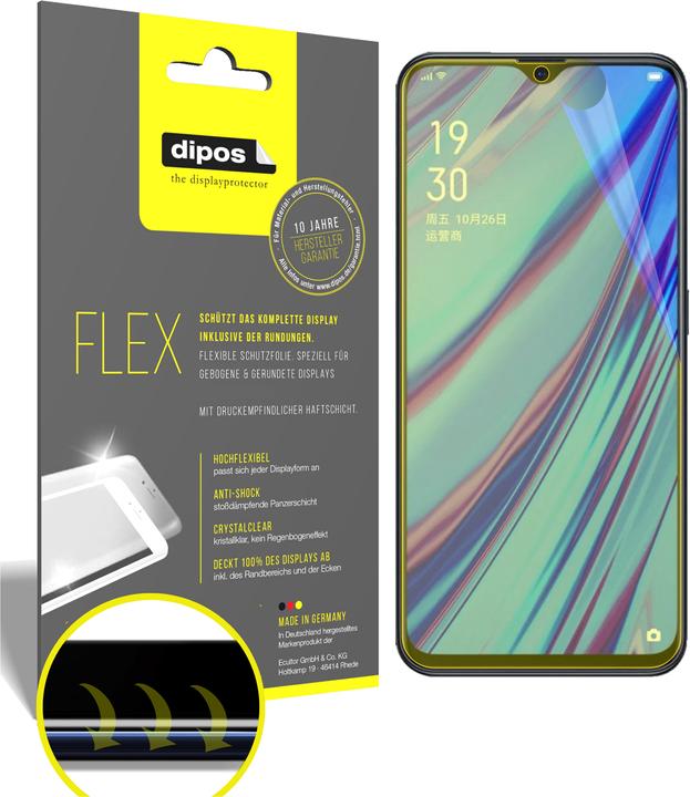 Produktbild Dipos Displayschutzfolie Full-Cover 3D (3 Stück, Oppo A9X)