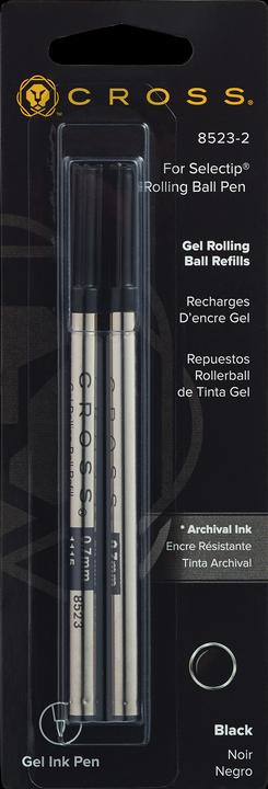 Actual product image Cross Roller refill gel 2ST black (Gel mine, Black, 0.70 mm)