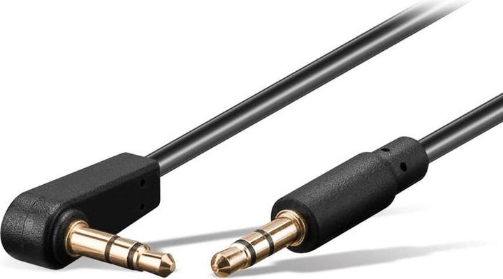 Produktbild Goobay Audio Verbindungskabel AUX, 3,5 mm stereo 3-pol., slim, CU, abgewinkelt (1 m)