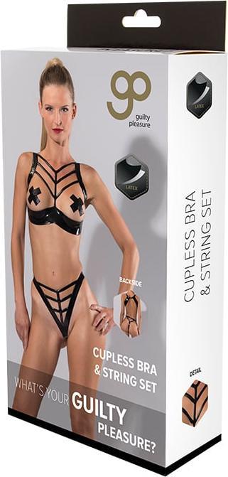 Immagine prodotto Guilty Pleasure Reggiseno senza coppa e stringhe Gp Latex Set L (L)
