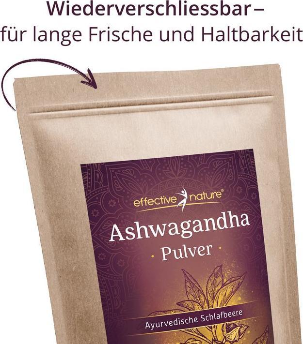 Image du produit Effective Nature Poudre d'ashwagandha (Poudre, 250 g)