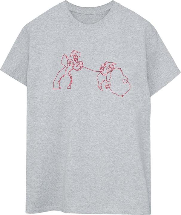 Disney Lady And The Tramp Spaghetti Outline TShirt (XL)