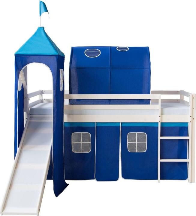 Produktbild Floki24 Tunnel für Hochbetten Bettzelt Bettdach Spieltunnel Höhle Kinderbett - blau