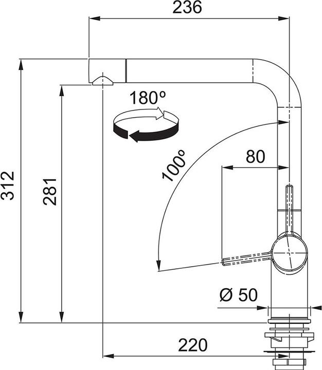 Actual product image Franke Fittings Active L