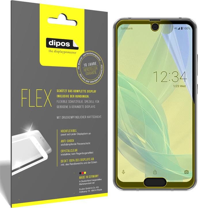 Actual product image Dipos Screen Protector Full-Cover 3D (3 Piece, Sharp Aquos R2 Compact)