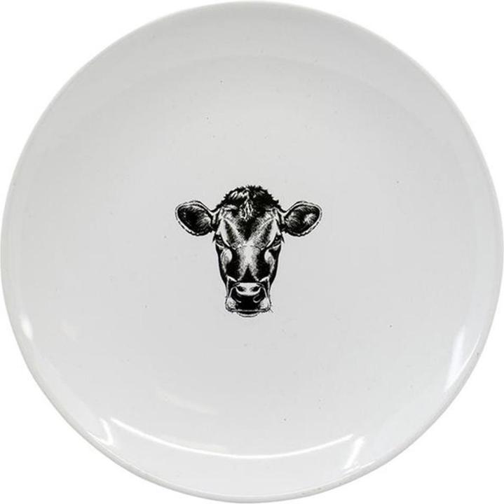 Immagine prodotto Kadastar Piatto da colazione e da dessert Mucca 1 pezzo, nero/bianco (1 x, 21 cm)