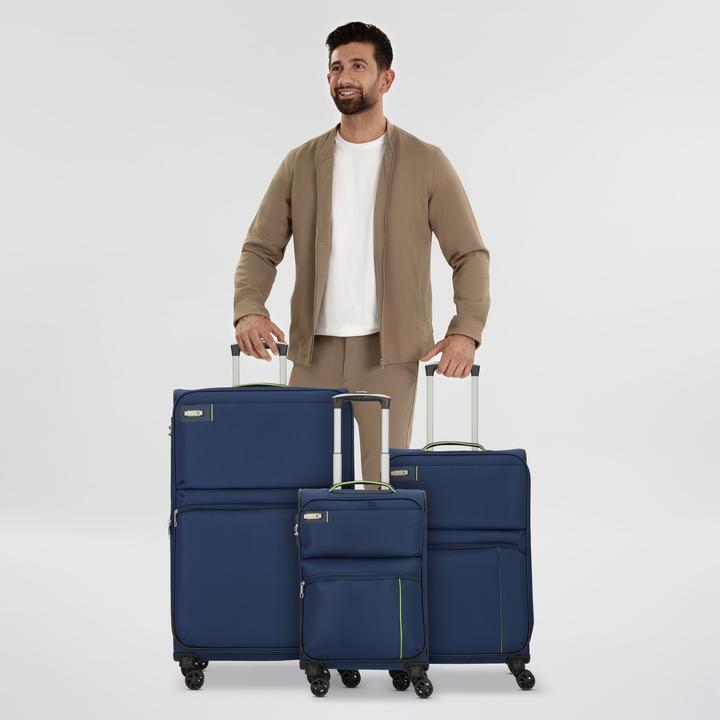 Actual product image D&N Travel Line 6704 4-wheel suitcase set 3 pcs. (208 l, XL (from 140l))
