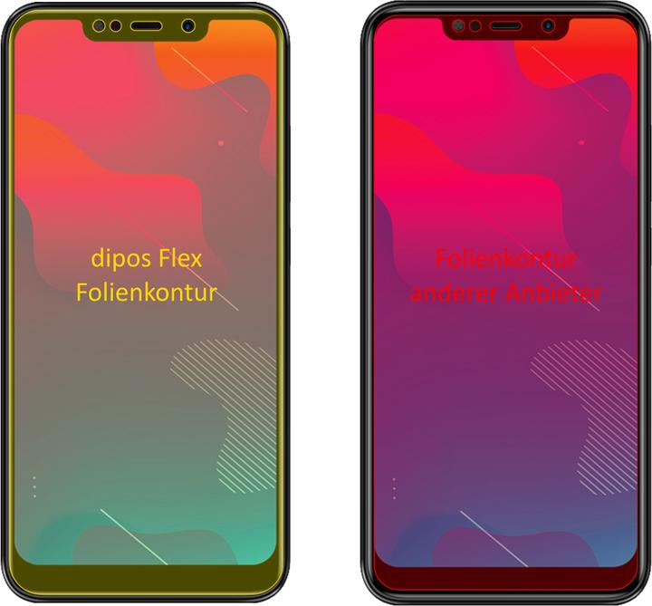 Actual product image Dipos Screen Protector Full-Cover 3D (3 Piece, Panasonic Eluga Z1)