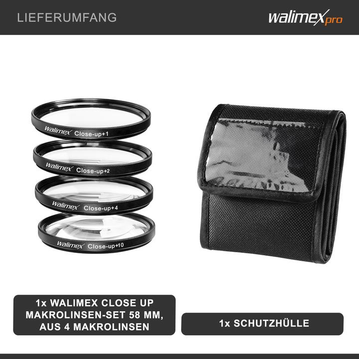 Actual product image Walimex Close up macro lens set 58 mm (58 mm, Close-up lens)