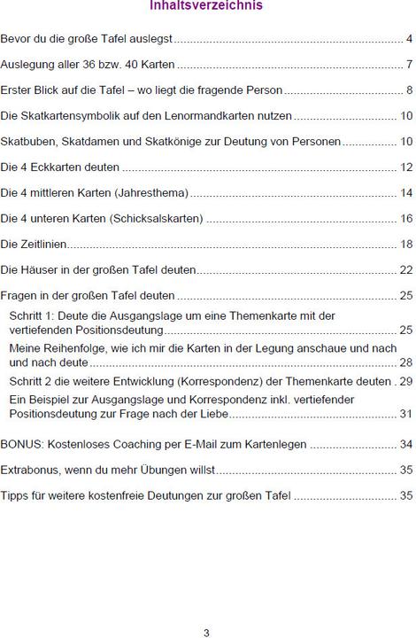 Produktbild Lenormand grosse Tafel (Deutsch, Angelina Schulze, 2020)