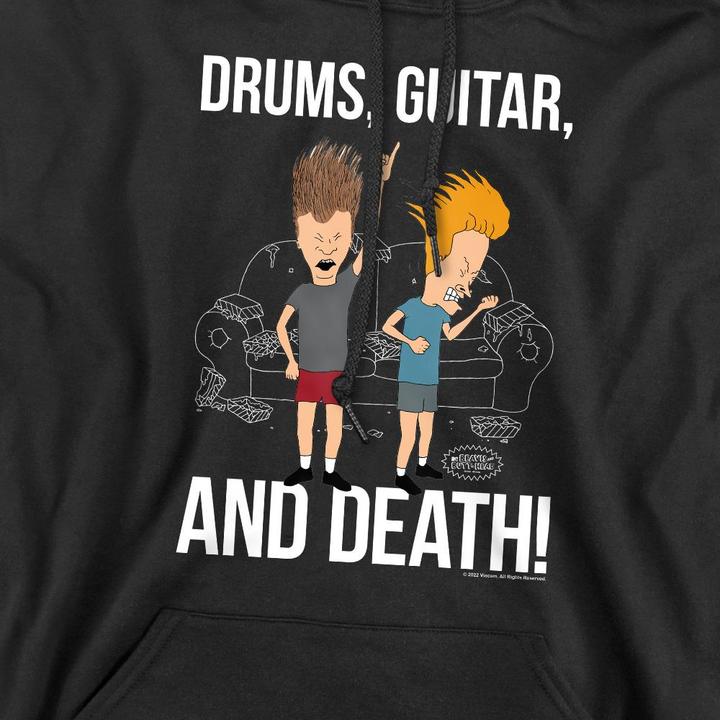 Immagine prodotto Universal Textiles Drums Guitar & Death Felpa con Cappuccio Uomo (XL)