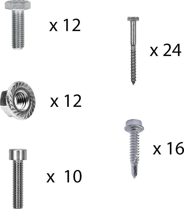 Actual product image Offgridtec Mounting kit with plain tile roof hooks for pitched roof mounting 4 solar panels Frame height 35mm (Solar system mounting material)