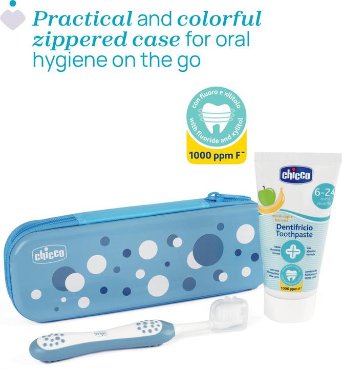 Immagine prodotto Chicco Set orale BLUE POIS, con fluoro - 6m+ (1 x)