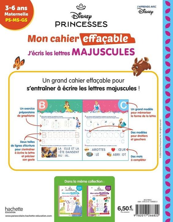 Produktbild Disney princesses : mon cahier effaçable (Französisch, Collectif, 2024)