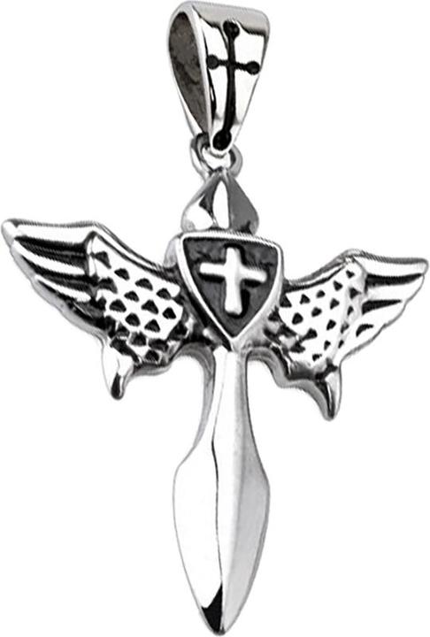 Immagine prodotto Star Piercing Ciondolo spada d'argento con ali (Acciaio chirurgico 316L)