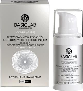Actual product image BasicLab Complementis Peptide Eye Cream Reducing Dark Circles And Puffiness With 3% Caffeine. 1% (15 ml)