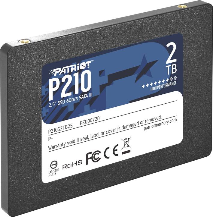 Actual product image Patriot SSD||P210|2TB|SATA 3.0|write speed 430 MByte (2000 GB, 2.5")