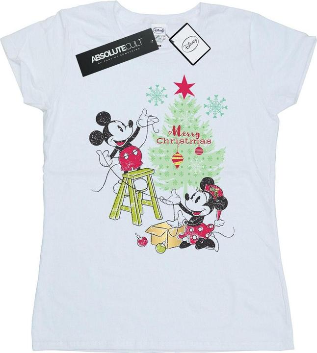 Disney Mickey And Minnie Christmas Tree TShirt (XXL)