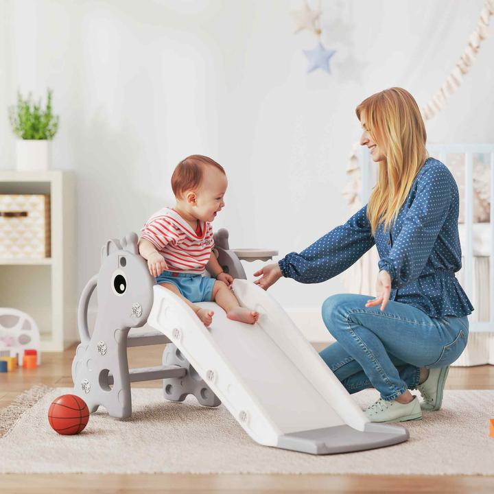 Actual product image Aiyaplay Kinderrutsche Kunststoff Grau