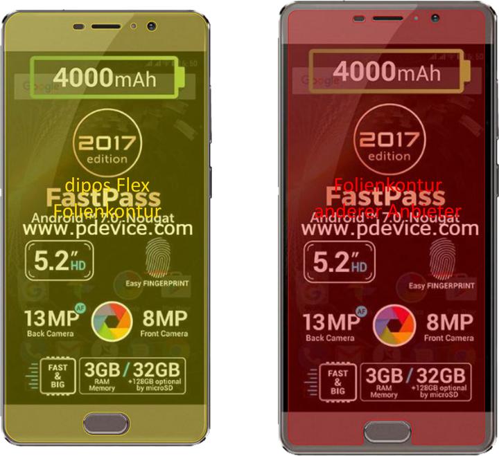 Immagine prodotto Dipos Pellicola Protettiva Full-Cover 3D (3 Pezzo/i, Allview P9 Energy Lite)