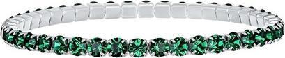 Crystalp Elastic Tennis Bracelet With Green Crystals Aura 22270.Eme.E