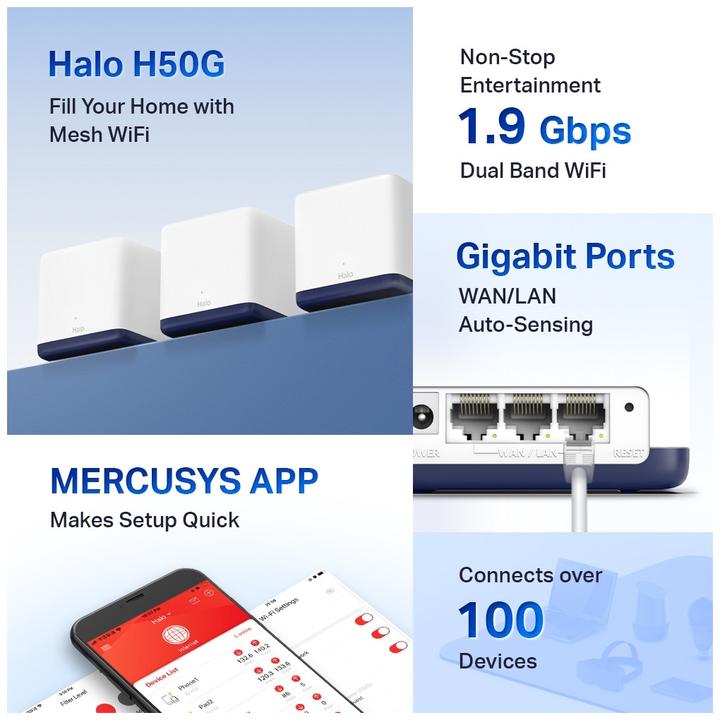 Image du produit Mercusys Halo H50G (3-pack)