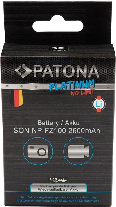 Produktbild Patona Platinum NP-FZ100 USB-C (Kamera Akku)