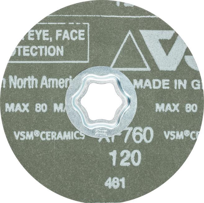 Actual product image Pferd COMBICLICK ceramic grain fibre disc Ø 115 mm CO120 for high stock removal on steel (120)