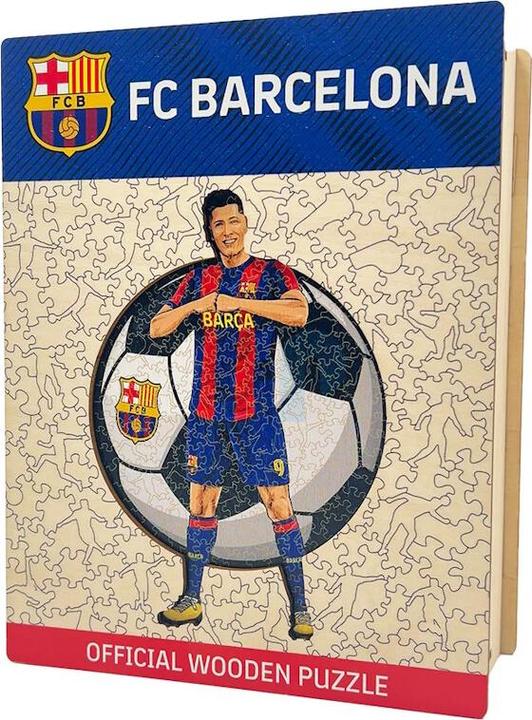 Produktbild Iconic FC Barcelona - Robert Lewandowski - Holz Puzzle Grösse M (270 Teile) (270 Teile)