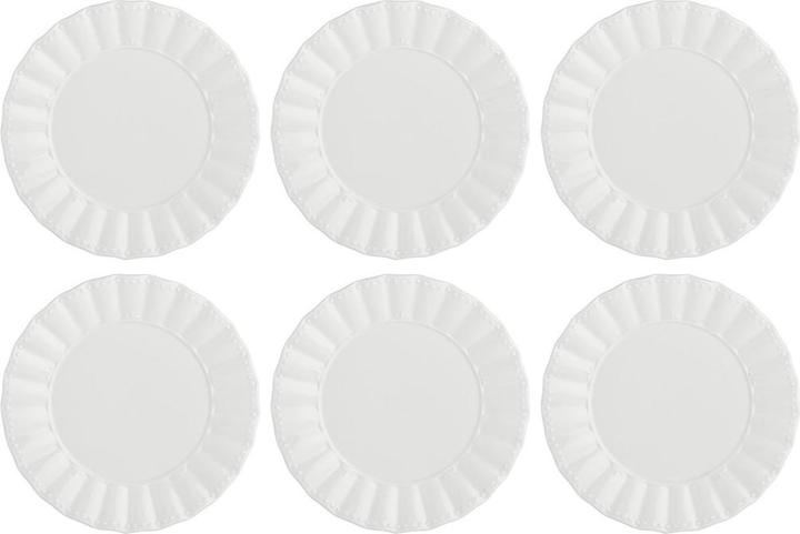 La Porcellana Bianca Set van 6 Ducale saladeborden - wit 20 cm (20 cm)