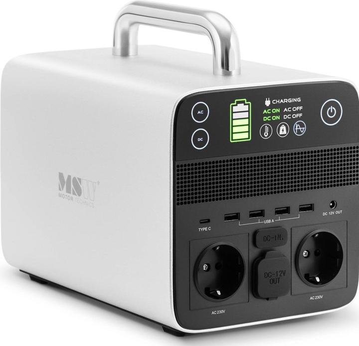 Produktbild MSW Tragbare Powerstation mobiles Kraftwerk tragbarer Stromerzeuger 512Wh 100 - 240V (512 Wh, 8.30 kg)