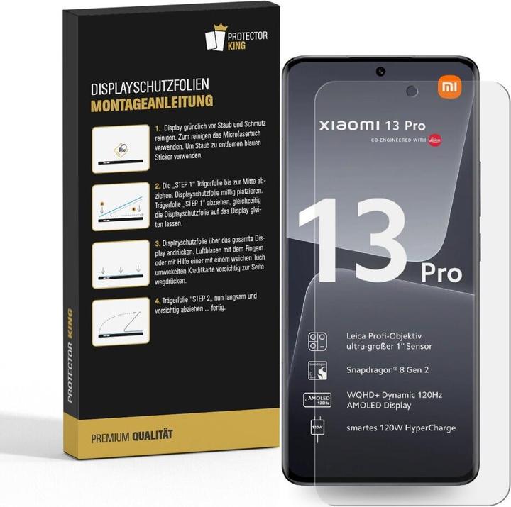 Actual product image Protectorking 4x 9H Panzerglas flexibel HD Klar (4 Piece, Xiaomi 13 Pro)