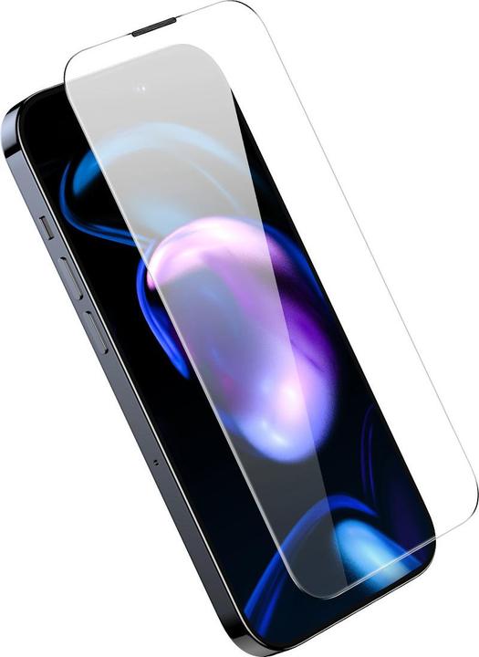 Produktbild Baseus Set of 2x Tempered Glass for iPhone 14 Pro Full Screen with Speaker Cover 0.3mm + Mounting Fr (80 Stück, Apple iPhone 14 Pro)