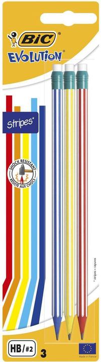 Produktbild Bic Evolution Stripes Bleistift (HB, 3 x)