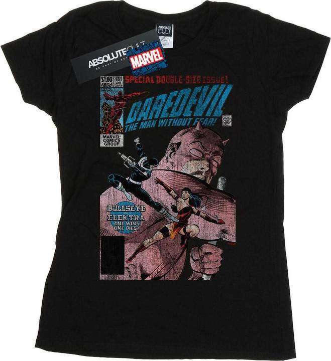 Daredevil Distressed Bullseye Vs Elektra Cover TShirt (XXL)