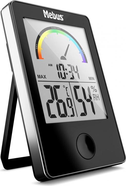 Image du produit Mebus 40929 Thermo-hygromètre noir