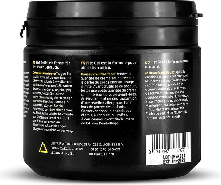 Actual product image Buttr Fisting Gel (500 ml)