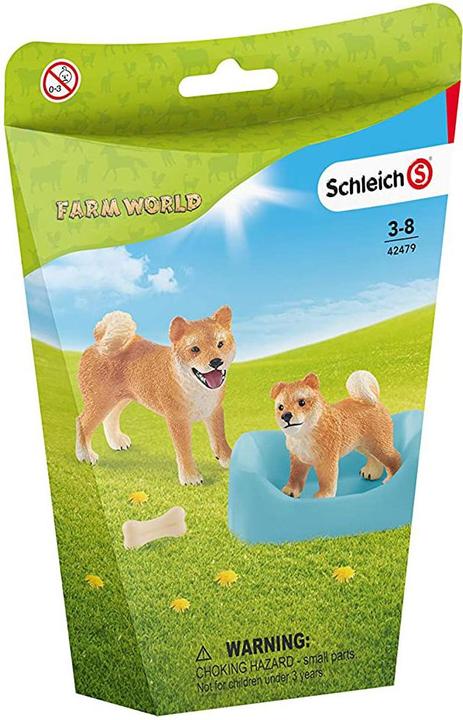 Actual product image Schleich Shiba Inu mother and puppy