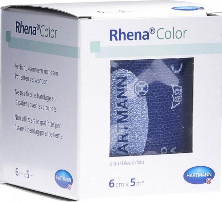 Actual product image Rhena Color Elastische Binden 6cmx5m blau