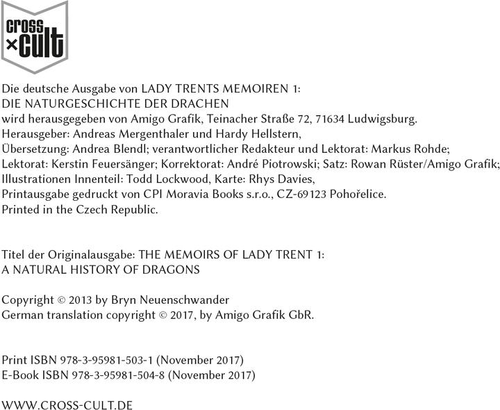 Produktbild Lady Trents Memoiren: Die Naturgeschichte der Drachen (Deutsch, Brennan, Marie, 2018)
