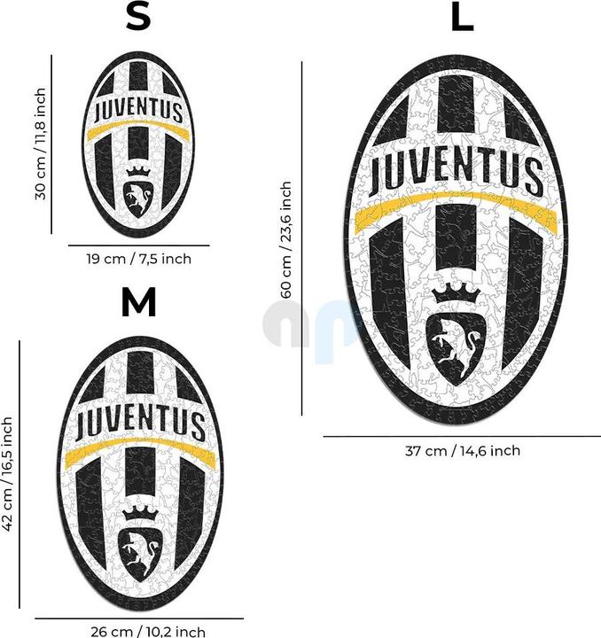 Produktbild Iconic Juventus FC - Retro Logo - Holz Puzzle Grösse M (270 Teile) (270 Teile)