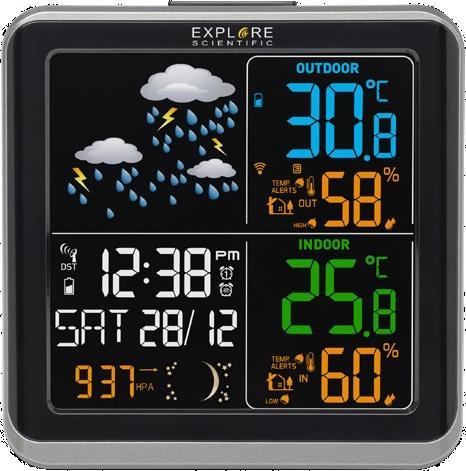 Actual product image Explore Scientific WSH-4008C digital weather station Black AC