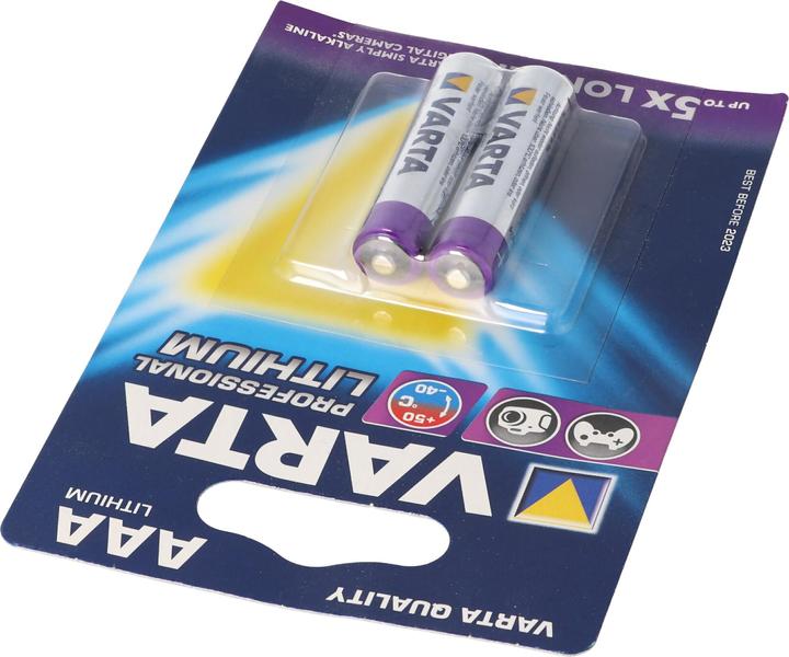 Immagine prodotto Varta Lithium Batterie AAA, Micro, FR03, 6103, Ultra Lithium, 1,5V (2 pz., AAA, 1100 mAh)