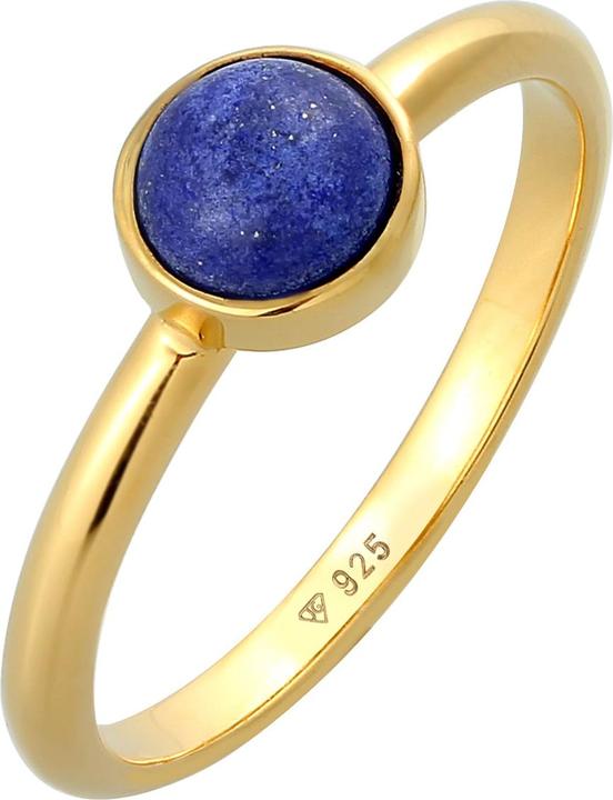 Actual product image Elli PREMIUM Ring Lapis Lazuli Gemstone Solitaire 925 Silver (56, 925 Silver)