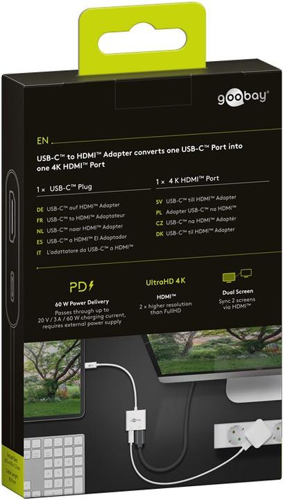 Actual product image Goobay USB-C to HDMI Adapter (HDMI, 4 cm)
