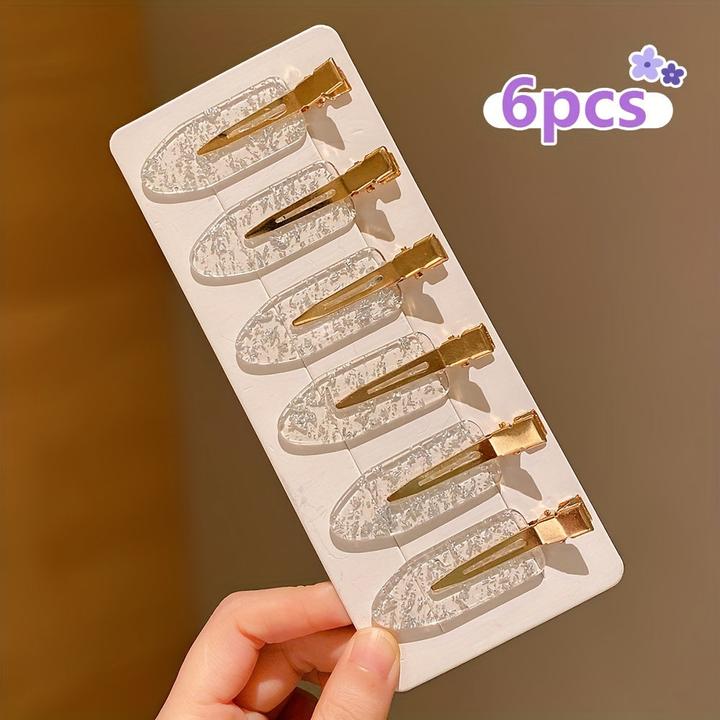 Immagine prodotto Activity Board 6 Stück Elegante Harz Haarspangen Rutschfest, Clip Metall Haarspangen (6 pz.)