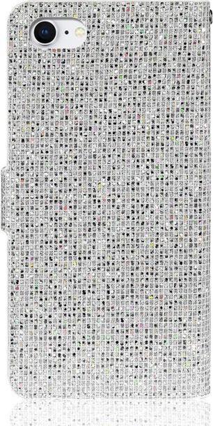 Immagine prodotto MU Style Copertina in pelle glitterata con strisce (Apple iPhone SE (terza generazione), Apple iPhone SE (seconda generazione), Apple iPhone 8, Apple iPhone 7)